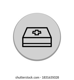 Illustration Vector graphic of first aid box icon