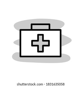 Ilustración Gráfico vectorial del icono de la caja de primeros auxilios