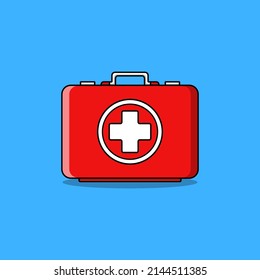 Illustration vector graphic of first aid box. Perfect for medical, etc.
