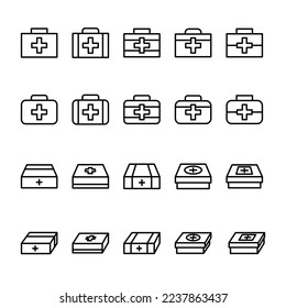 Ilustración Gráfica vectorial del icono de la caja de primeros auxilios