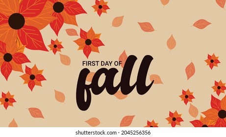 Illustration vector graphic of first day of fall