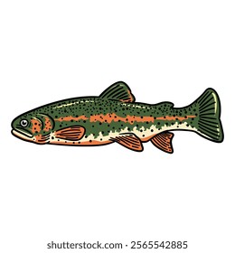 illustration vector graphic fish for design, template, elemen, illustration, etc