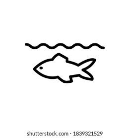 Ilustración Gráfico vectorial del icono de pescado