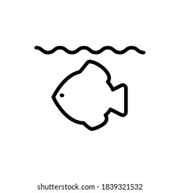 Illustration Vector graphic of fish icon