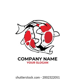 Illustration vector graphic for fish koi logo