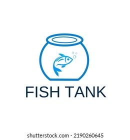 Illustration, Vektorgrafik von Fischen auf dem Tank perfekt für Logo-Template-Konzept Fischtank