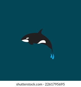 ilustración vectorial de la ballena de peces.