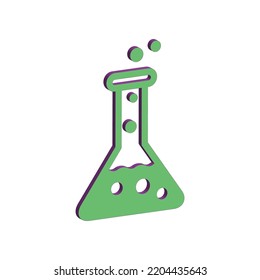 Ilustración Vector gráfico del icono de vidrio de frasco. Apto para productos químicos, científicos, de laboratorio, etc.