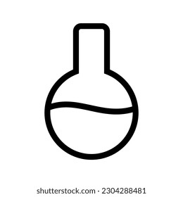 Illustration Vector Graphic of Flask, round, laboratory, test tube Icon