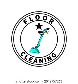 Illustration, Vektorgrafik des Logos für Bodenreinigung