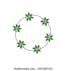 illustration vector graphic of floral circle ornament for romantic couple or quote, etc