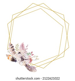Gráfico vectorial de ilustración de diseño de marco floral
