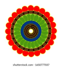 illustration vector graphic of Floral Geometric Pattern with hand-drawing Mandala. Vector super illustration. fit for logo, icon or symbol, etc