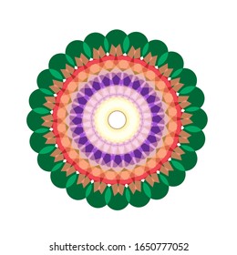 illustration vector graphic of Floral Geometric Pattern with hand-drawing Mandala. Vector super illustration. fit for logo, icon or symbol, etc