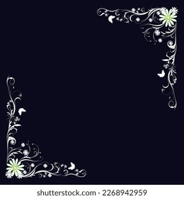 Illustration vector graphic of floral swirl background