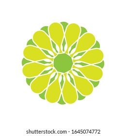 ilustración vectorial del logo de la flor abstrak. 