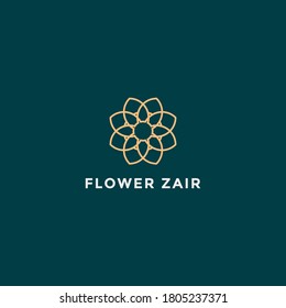ilustración vectorial de abstrak floral sobre fondo negro. ajuste al logotipo, icono o símbolo