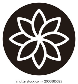 Illustration vector graphic of flower or air conditioner symbol or icon