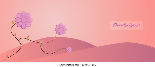 Illustration of vector graphic flower background for soft background