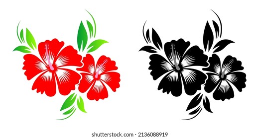 Gráfico vectorial de ilustración del icono de flor.