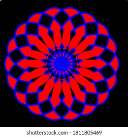 illustration vector graphic of flower mandala concept design