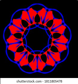 ilustración vector gráfico del diseño del concepto de mandala floral