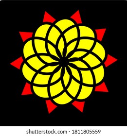Vektorgrafik von Blumenmandalakonzepten