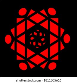ilustración vector gráfico del diseño del concepto de mandala floral