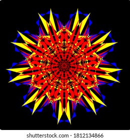 illustration vector graphic of flower mandala concept design