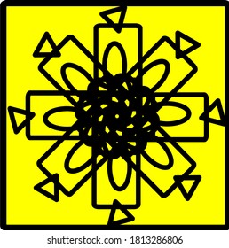 illustration vector graphic of flower mandala concept design