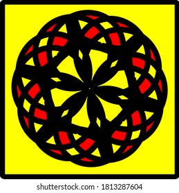 ilustración vector gráfico del diseño del concepto de mandala floral