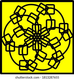 ilustración vector gráfico del diseño del concepto de mandala floral