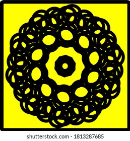 ilustración vector gráfico del diseño del concepto de mandala floral