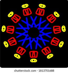 illustration vector graphic of  flower mandala concept design
