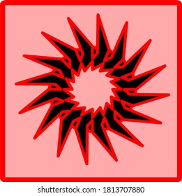 Vektorgrafik der Blumenmandala geometrischer Muster