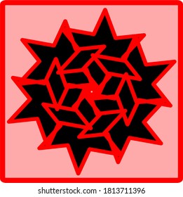 illustration vector graphic of flower mandala pattern geometric