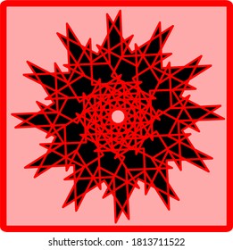 illustration vector graphic of flower mandala pattern geometric