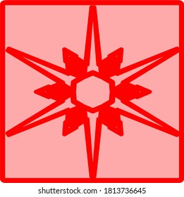 Vektorgrafik der Blumenmandala geometrischer Muster