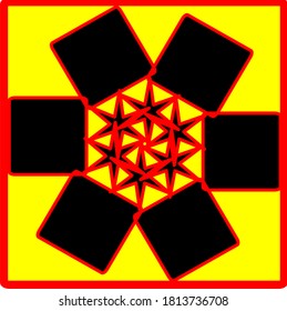 illustration vector graphic of flower mandala pattern geometric