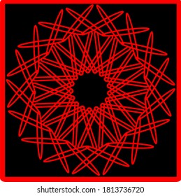 illustration vector graphic of flower mandala pattern geometric