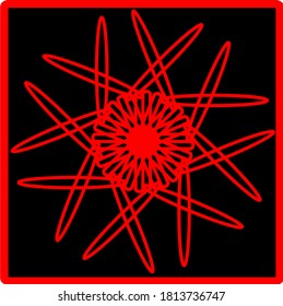 illustration vector graphic of flower mandala pattern geometric