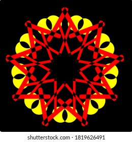 ilustración vectorial gráfico de la flor mandala clon patrón icono de forma geométrica