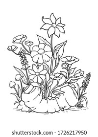 gráfico vectorial ilustrativo de flores 