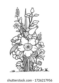 illustration vector graphic of flowers 