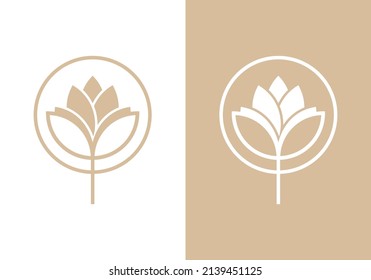 illustration vector graphic of flowers growing in bloom. fit for nutrition products, etc.