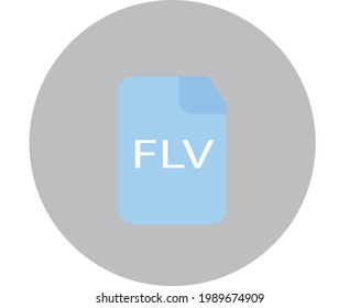gráfico vectorial de ilustración del icono FLV. Perfecto para añadir la colección de imágenes de iconos.