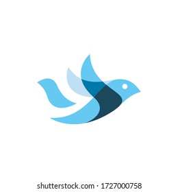 illustration vector graphic of flying bird perfect for icon and mascot logo.