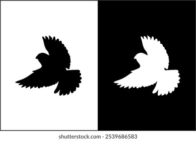 Ilustración Vector gráfico de icono de pájaro volador