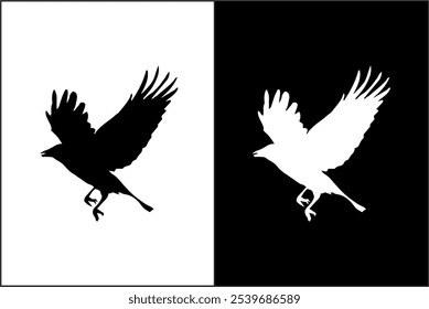 Ilustración Vector gráfico de icono de pájaro volador