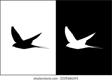 Illustration vector graphic of flying bird icon